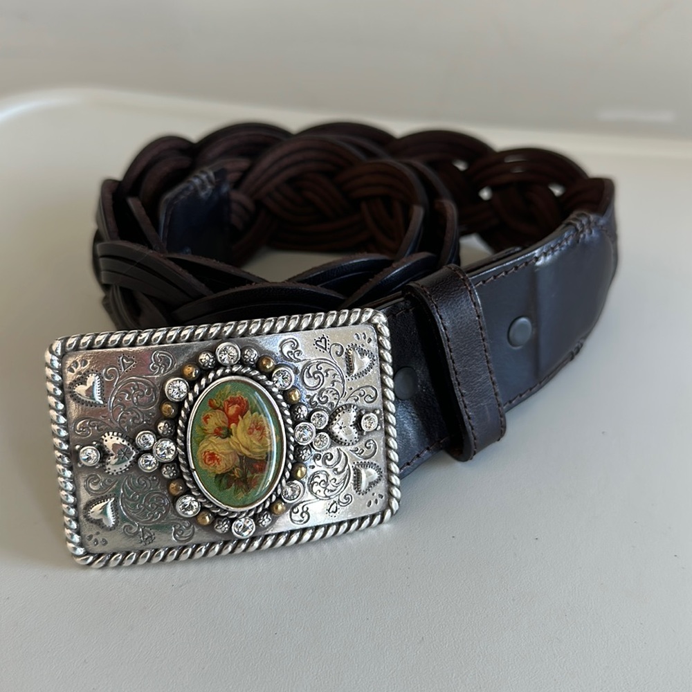 Brighton antique flowers belt